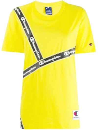 Champion Logo Tape T-shirt - Yellow