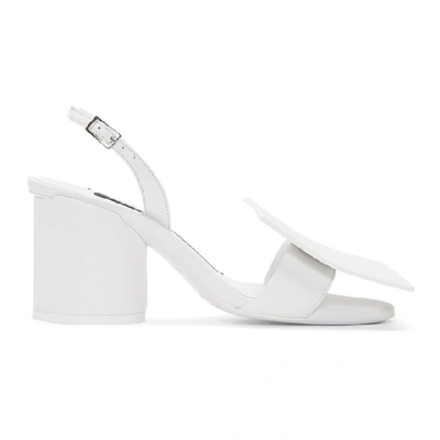 Jacquemus Embellished Chunky Heel Sandals In White