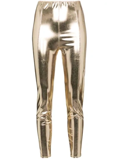 Lisa Marie Fernandez Karlie Metallic Leggings In Gold