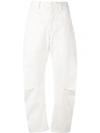Nili Lotan Baggy Fit Jeans In White