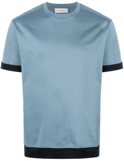 Cerruti 1881 T-shirt Mit Kontrastdetails In Blue