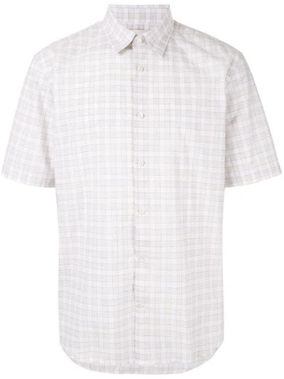 Cerruti 1881 Checked Short-sleeved Shirt In White
