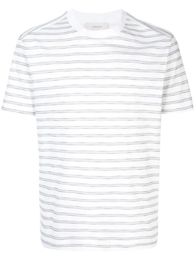 Cerruti 1881 Striped Print T-shirt In White