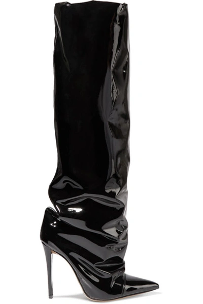 Alexandre Vauthier Sasha Pvc Knee Boots In Black