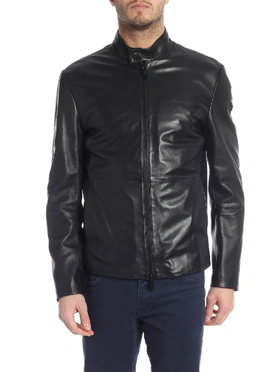 Emporio Armani Leather Biker Jacket