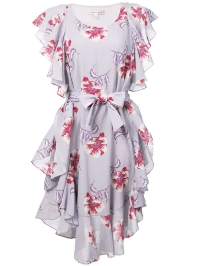 Morgan Lane 'delphine' Kleid Mit Volants In Purple