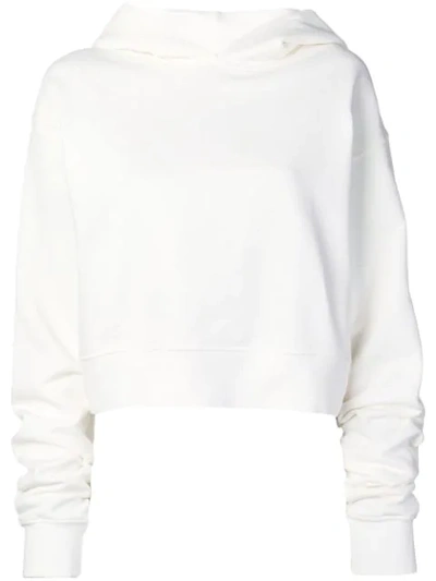 Artica Arbox Cropped Logo Hoodie In White