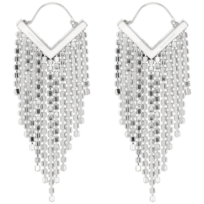 Isabel Marant Glass Crystal-embellished Earrings In Silver