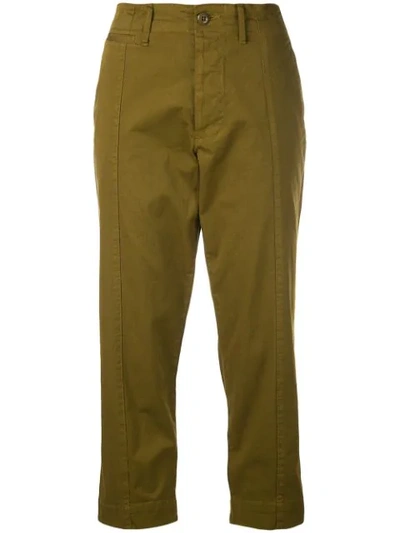 Alex Mill Straight Cropped Trousers In Green