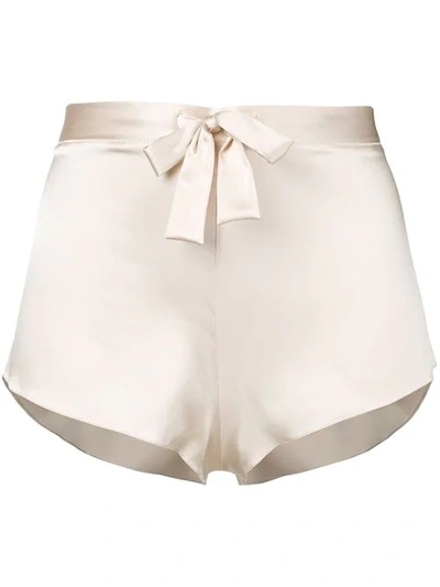 Gilda & Pearl Sophia Satin Shorts In Neutrals