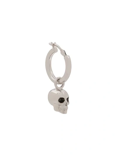 Northskull Atticus Skull Hoop Earring In Silver