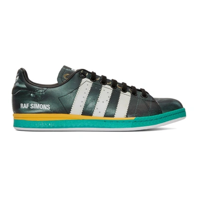 Raf Simons Adidas Originals Samba Stan Smith Printed Leather Sneakers In Multicolor