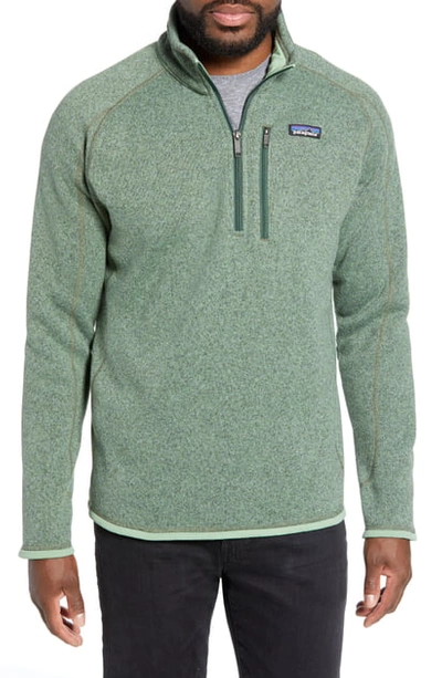 Patagonia Better Sweater Quarter Zip Pullover In Matcha Green