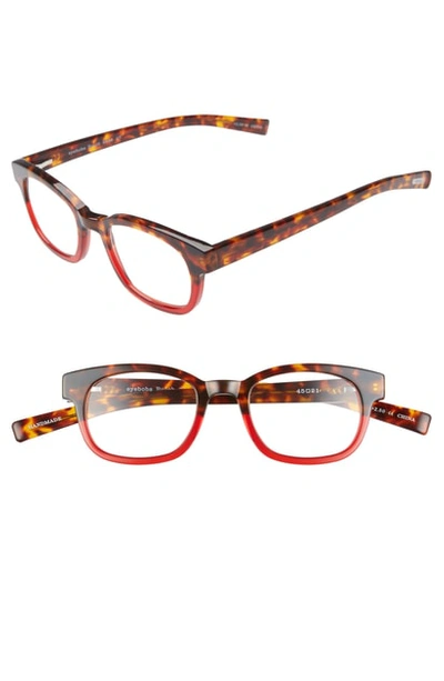 Eyebobs Butch 45mm Reading Glasses In Red With Tortoise