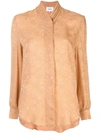 Nanushka Felice Paisley Shirt In Brown
