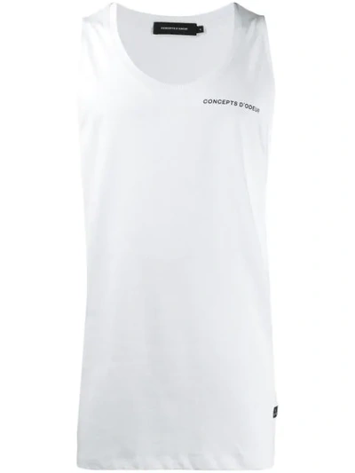 Odeur Oversized Tank T-shirt In White