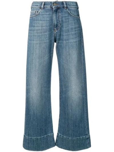 Emporio Armani Wide Leg Jeans In Blue