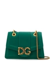 Dolce & Gabbana Small Dg Amore Shoulder Bag In Green