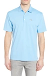 Patagonia Trout Fitz Roy Regular Fit Organic Cotton Polo In Break Up Blue