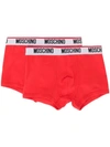 Moschino Logo Waistband Boxer Set In 0114 Red