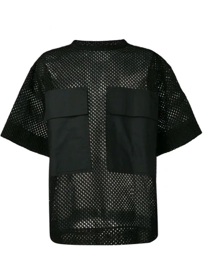 Oamc Mesh T-shirt In Black