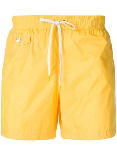 Hartford Drawstring-waist Swim Shorts In Yellow