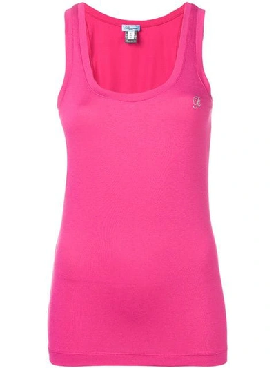 Blumarine Scoop Neck Waistcoat In Pink