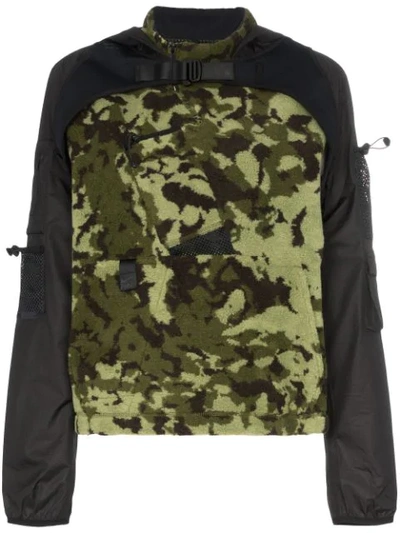 Nike X Mmw 2-in-1 Camo Hooded Jacket In Green