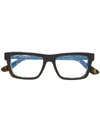 Saint Laurent Eyewear Rectangular Frame Glasses - Brown In Braun