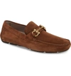 Ferragamo Men's Gancio-bit Suede Drivers In Basic