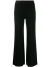 Theory Ribbed Wide-leg Lounge Pants In Black