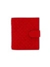 Bottega Veneta Leather Wallet In Bright Red