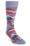 Cole Haan Modern Camo Socks In Blue