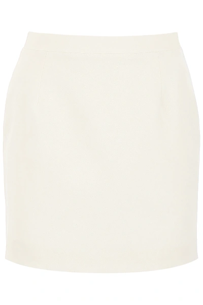 Alessandra Rich Wool Skirt In White