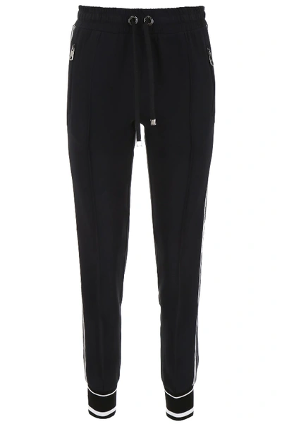 Dolce & Gabbana Trousers With Logo Bands In Nero (black)