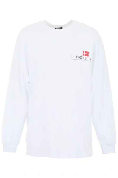 Muf10 Long-sleeved Dk T-shirt In White (white)