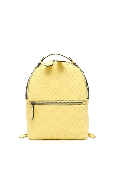 Bottega Veneta Intrecciato Backpack In Yellow