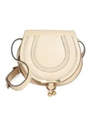 Chloé Small Marcie Leather Saddle Bag In Blondie