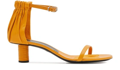 Proenza Schouler Women's Ruffled Round Heel Sandals In Dark Yellow