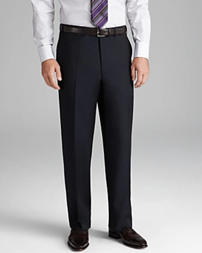 Canali Classic Fit Dress Trousers In Navy