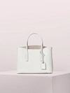 Kate Spade Large Margaux Leather Satchel - Pink In Optic White Multi