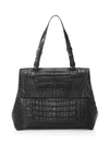 Nancy Gonzalez Sophie Crocodile Shoulder Bag In Black