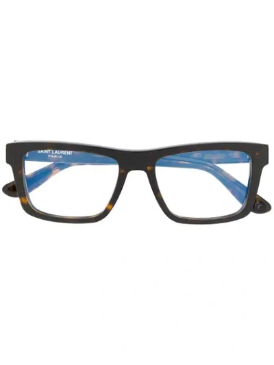 Saint Laurent Eyewear Square Frame Sunglasses - Brown