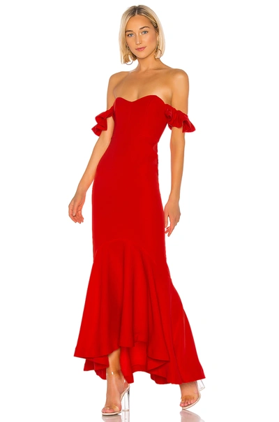 Lovers & Friends Lolita Gown In Fiery Red