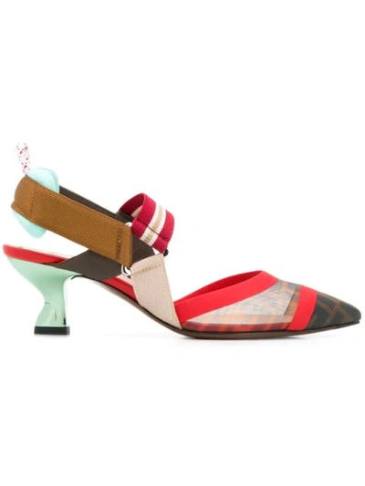 Fendi Colibrì Slingback Pumps In Neutrals