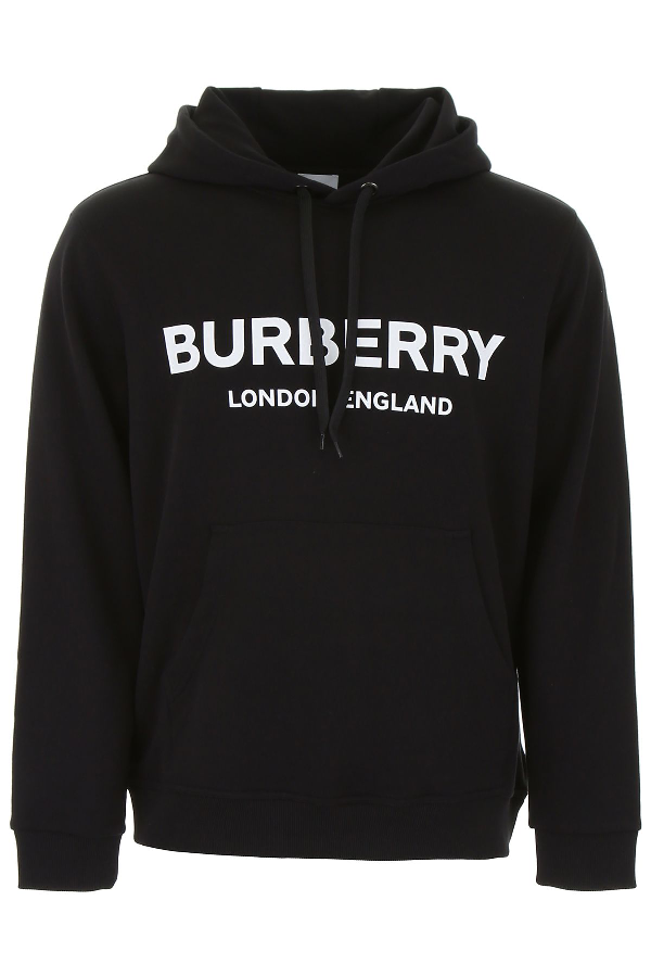 Burberry Logo Hoodie In Black | ModeSens