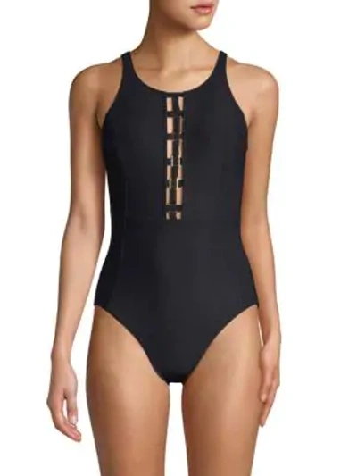 Amoressa By Miraclesuit Open-back One-piece Swimsuit In Black