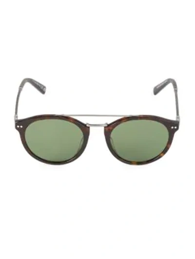 Web Eyewear Men's Round 50mm Tortoise Sunglasses In Blonde Havana