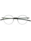 Ic! Berlin Oroshi Round Glasses In Grey