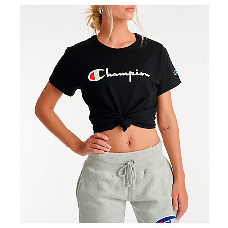 Champion Women S Vintage T Shirt In Black Modesens